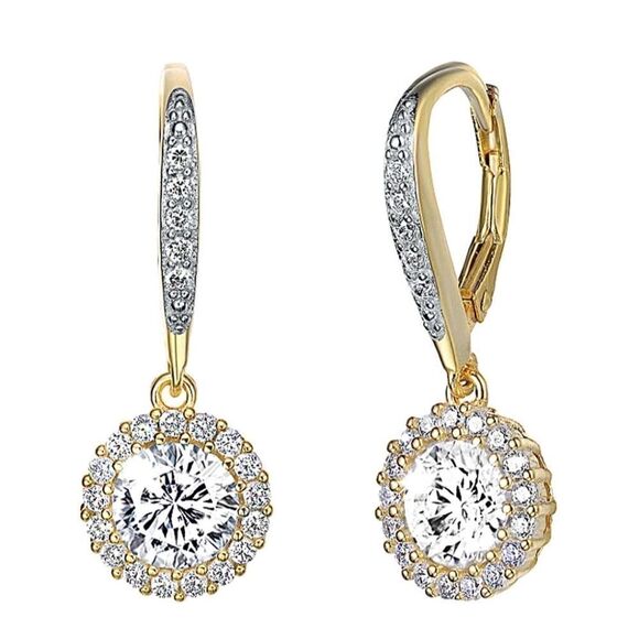 COPY - Genevive 14 K Over Sterling Silver Earrings - Picture 1 of 3